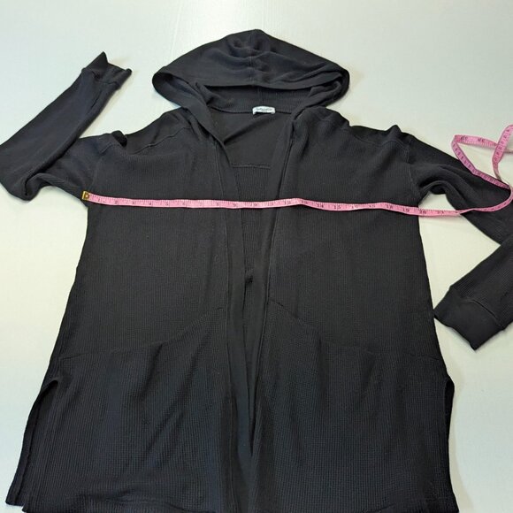 Splendid Size Small Open Black Hooded Cardigan - Picture 11 of 14